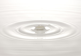 a wave after the drop of milk