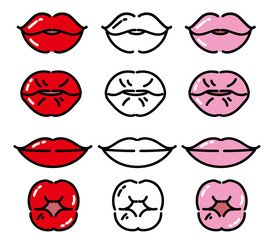 口紅アイコンセット