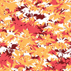 Sunflower Leaves Pattern Seamless Abstract Background Tile