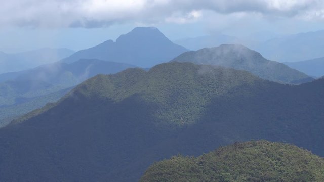 Pristine mountain range with montane rainforest in the Cordillera del Condor on the border of Ecuador with Peru. A site of exceptional plant and animal biodiversity.