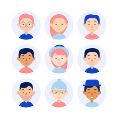 Character Avatar Icons Set