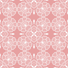 White floral lace seamless pattern