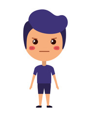cartoon man angry kawaii character