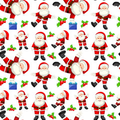 Santa claus seamless pattern
