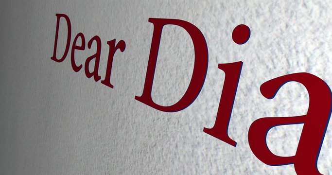 Opening video title "Dear Diary Day"