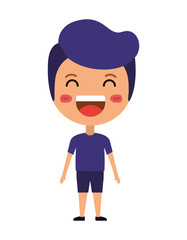 cartoon happy man kawaii character