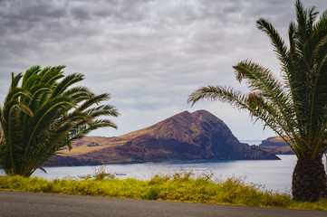 Incredible view of the sea coast. Madeira. Portugal