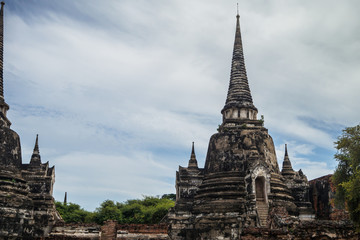 Fototapeta premium Wat Phra Si Sanphet , Ayutthaya Thailand - ancient city and historical place