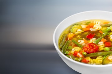 Colorful vegetable soup