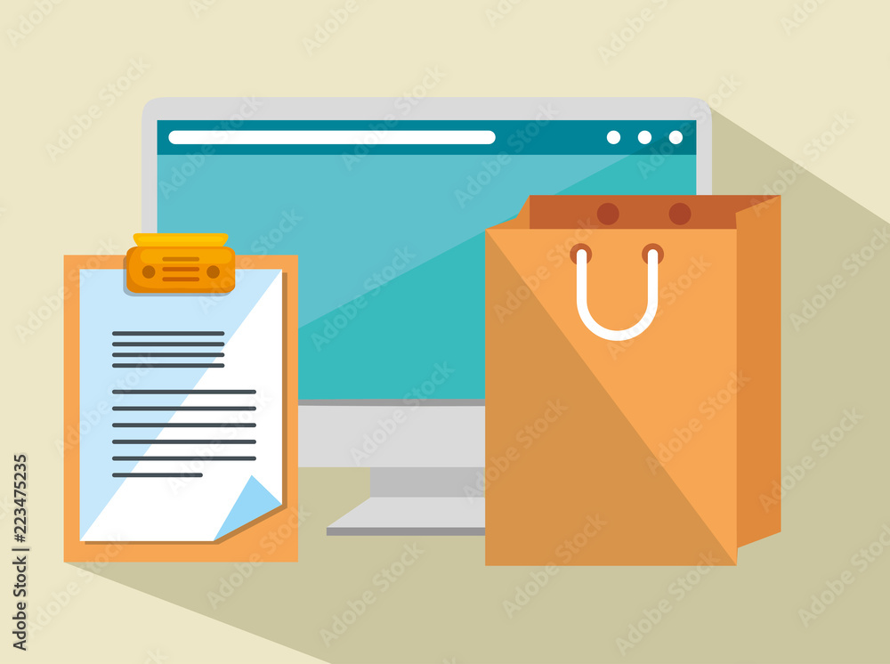 Poster logistic services with computer