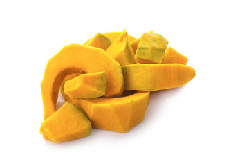 piece of pumpkin isolated on white background