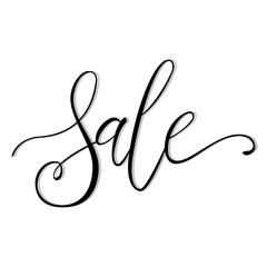 Sale. Handwritten Lettering. Text. Modern Calligraphy.