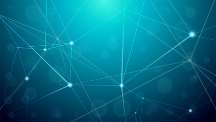 Abstract cyber plexus shapes. DIgital background, vector illustration. Concept of communication links. Geometrical grid with points connected by lines Symbols of the Internet, business communications.