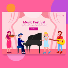 Music Festival Landing Page Illustration