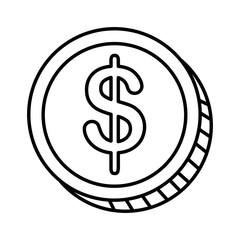 coin money isolated icon