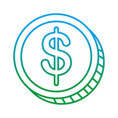 coin money isolated icon
