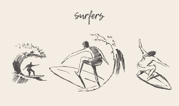 1 955 Best Surfer Sketch Images Stock Photos Vectors Adobe Stock