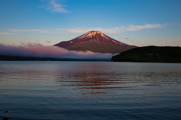 山中湖と富士山