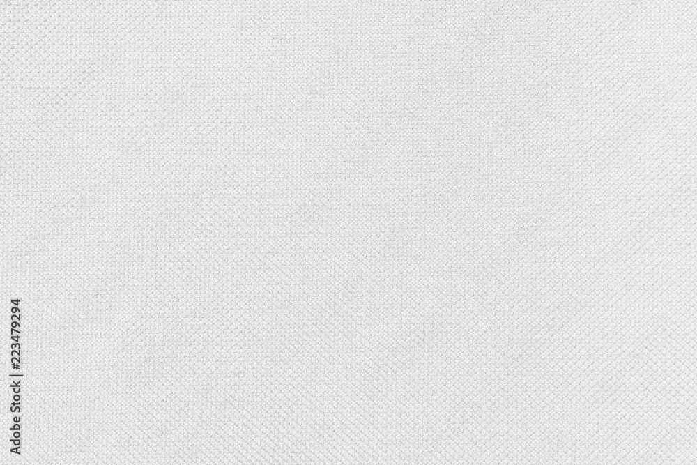 Wall mural white fabric canvas texture background for design blackdrop or overlay background