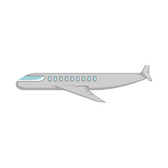 airplane flying isolated icon