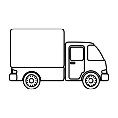 delivery service truck isolated icon
