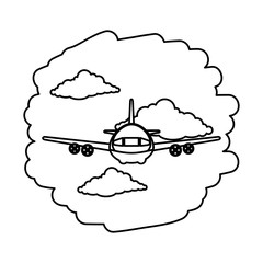 airplane flying on the sky