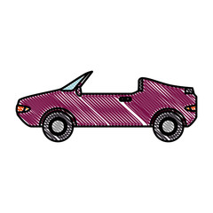 convertible car vehicle isolated icon