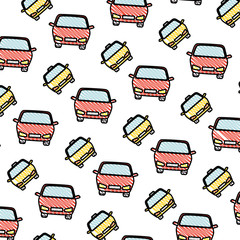 taxi and cars pattern