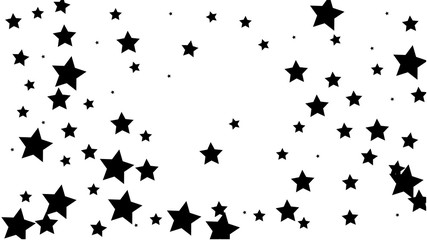 Abstract Background with Many Random Falling Golden Stars Confetti .