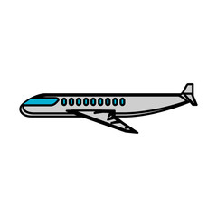 airplane flying isolated icon