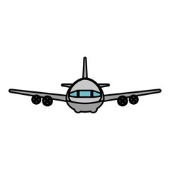 airplane flying isolated icon