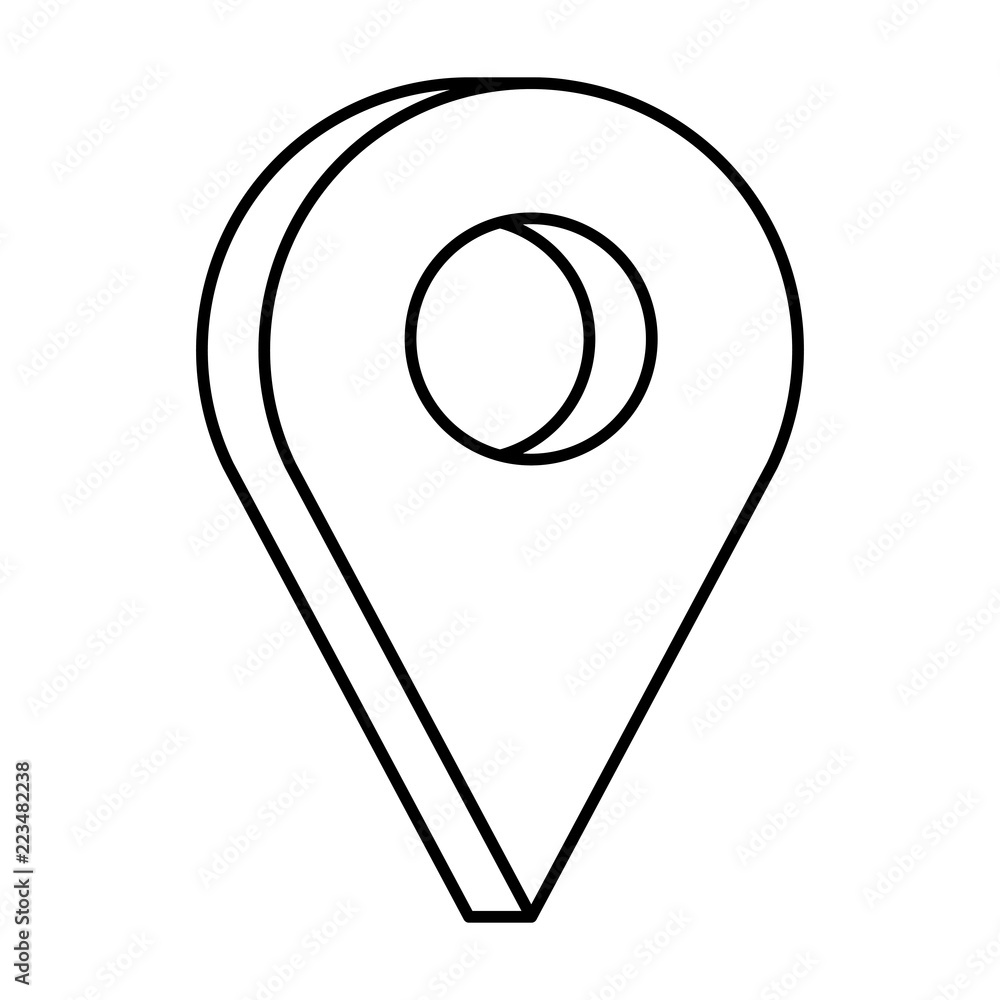 Poster pin pointer location icon