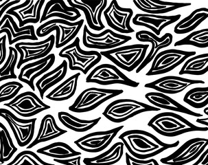 White and black grunge pattern. Background. Brush. Vector.