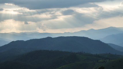 The mountain and the sky, the rural state in Thailand.