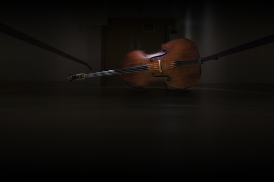 A Double Bass In A Dark Hall