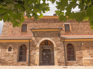 FACADE OF THE HOSPITAL DE ORBIGO, LEON, SPAIN, EUROPE