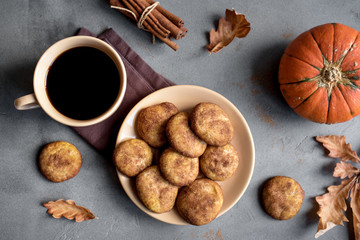 Obraz na płótnie Canvas Pumpkin Snickerdoodle Cookies