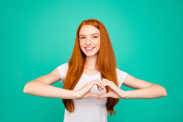Portrait of pretty, dreamy, attractive, charming, lovely, cute, 