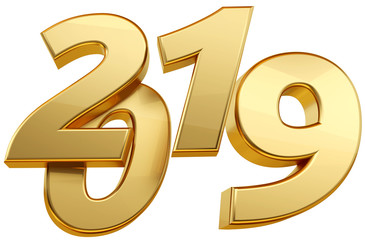 Obraz premium 2019 bold letters 3d-illustration