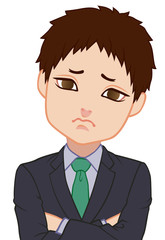 不満なちびキャラ　男性　タイプC