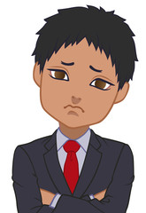 不満なちびキャラ　男性　タイプD