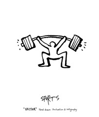 스포츠 포스터 / 손으로 그린 스포츠 그림
