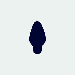 bulb icon, vector illustration. flat icon