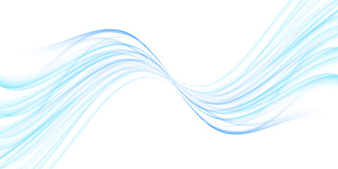 Abstract wave smoke on a white background.The colored lines