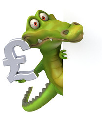 Fun crocodile - 3D Illustration