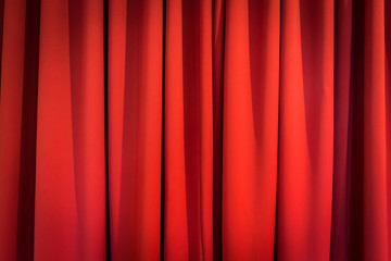 Red curtains