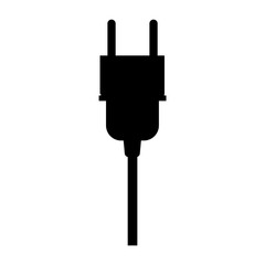 Plug icon vector , silhouette, logo on white background