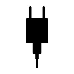 Plug icon vector , silhouette, logo on white background