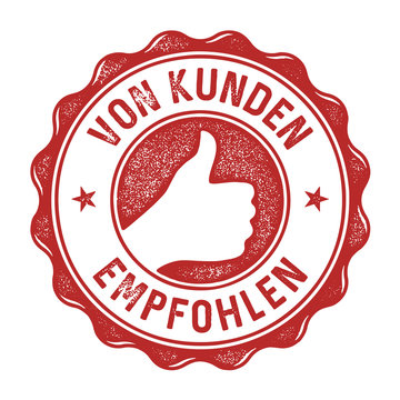Von Kunden empfohlen Stempel