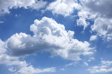 Naklejka na ściany i meble very beautiful clouds high in the sky
